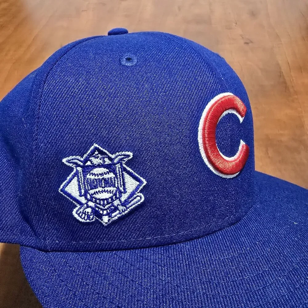 New Era Chicago Cubs 1876 Illinois State Patch Multi-logo Fitted Hat 7 5/8